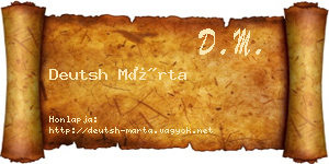 Deutsh Márta névjegykártya